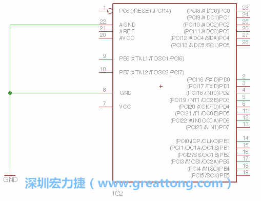 排針的用途是連接微控制器的輸出和輸入，它提供了一個平臺給焊線和針腳。