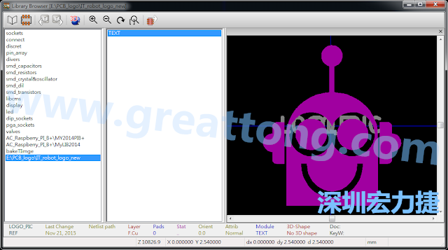 目前這個(gè)Library IT_robot_logo_new.mod 只有一個(gè)footprint。如何增加更多footprint 到這個(gè)library 中呢?