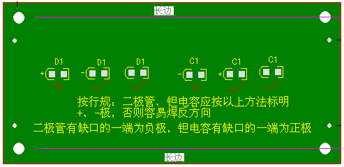 關于二極管、鉭電容的極性標注